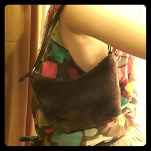 Purse-Fuzzy Chocolate Brown